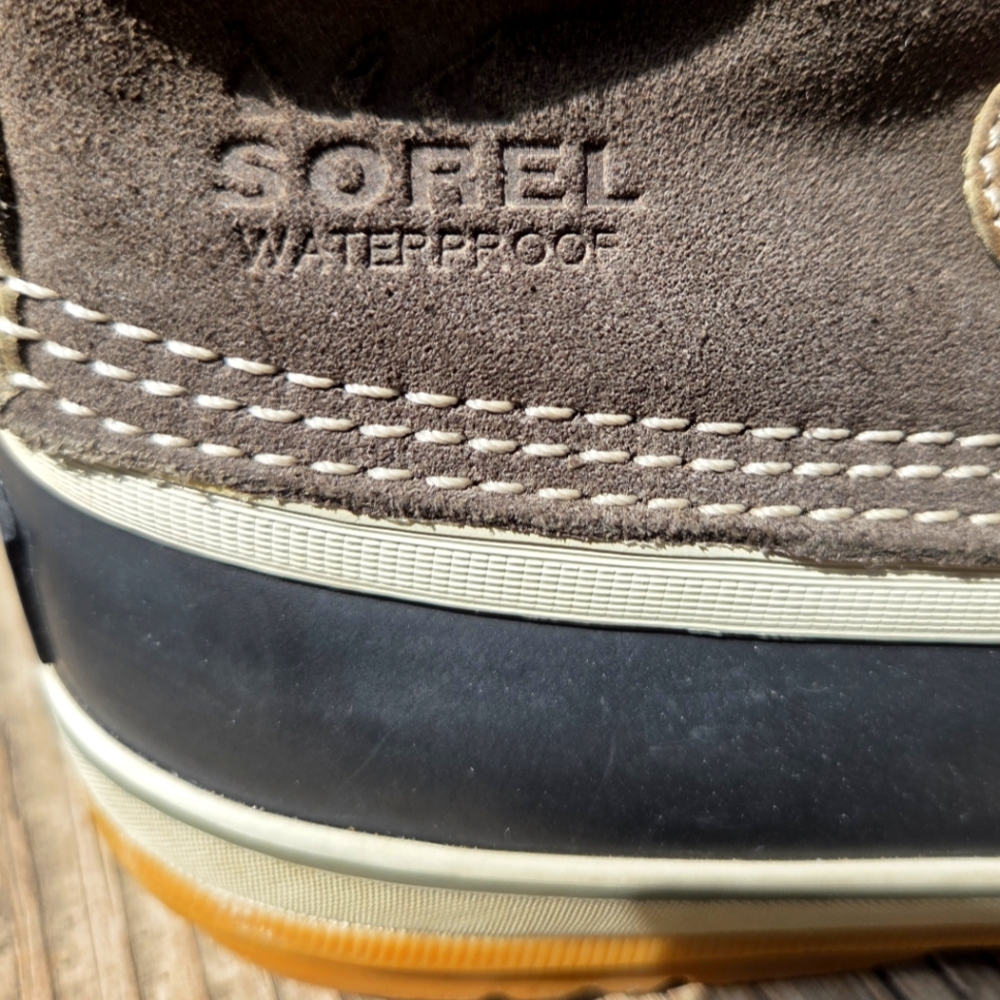 Sorel Joan of Arctic Olive Green Waterproof Fur Trimmed Boots - Picture 9 of 10